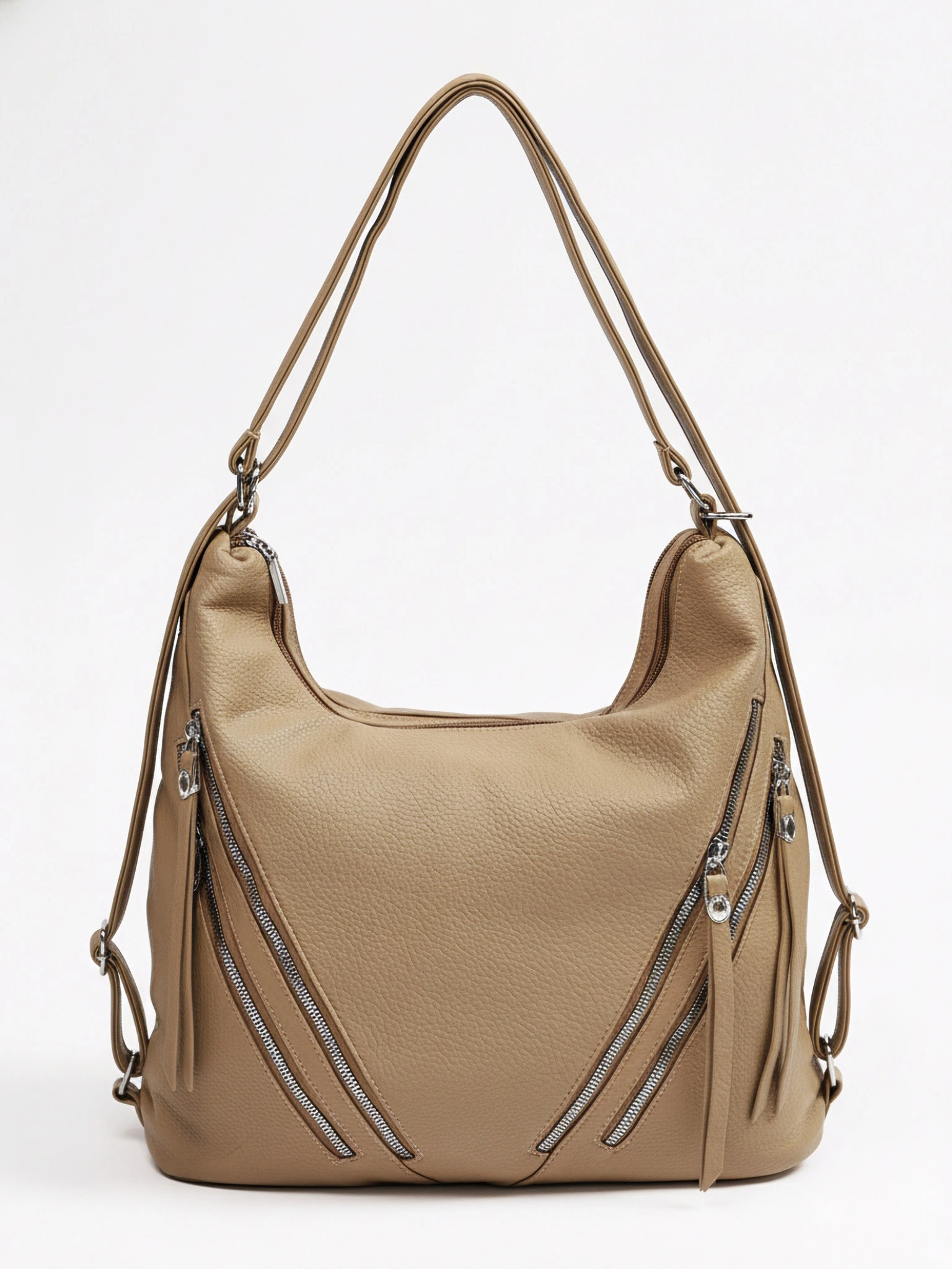 Сумка-шоппер с декоративными пуллерами в ассортименте